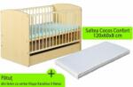Klups Patut cu sertar KLUPS Karolina II Natur + Saltea 8 MyKids Confort II