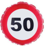 Funny Fashion Fólia lufi, 43cm, behajtani tilos, gömb, 50