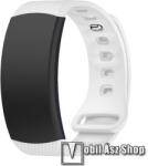  Okosóra szíj - FEHÉR - szilikon, L-es méret, 90mm+123mm hosszú, 150mm-től 213mm-es méretű csuklóig ajánlott - SAMSUNG Gear Fit 2 SM-R360 / Samsung Gear Fit 2 Pro SM-R365