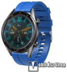  Okosóra szíj - környezetbarát szilikon - VILÁGOSKÉK - 120 + 90mm hosszú, 22mm széles - SAMSUNG Galaxy Watch 46mm / SAMSUNG Gear S3 Classic / SAMSUNG Gear S3 Frontier