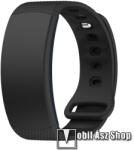  Okosóra szíj - FEKETE - szilikon, L-es méret, 90mm+123mm hosszú, 150mm-től 213mm-es méretű csuklóig ajánlott - SAMSUNG Gear Fit 2 SM-R360 / Samsung Gear Fit 2 Pro SM-R365
