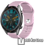  Okosóra loop szilikon szíj - VILÁGOSLILA - 109mm+95mm hosszú, 22mm széles, 160-220mm csuklóméretig ajánlott - SAMSUNG Galaxy Watch 46mm / Watch GT2 46mm / Watch GT 2e / Gear S3 Frontier / Honor MagicW