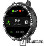  Okosóra műanyag védő tok / keret - FEKETE - Strassz kővel díszített - SAMSUNG Galaxy Watch Active2 40mm
