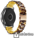  Okosóra műanyag szíj - LEOPÁRD MINTÁS - csatos, 165mm hosszú, 22mm széles - SAMSUNG Galaxy Watch 46mm / Watch GT2 46mm / Watch GT 2e / Galaxy Watch3 45mm / Honor MagicWatch 2 46mm