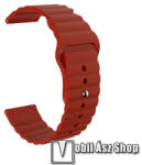  Okosóra loop szilikon szíj - BORDÓ - 85mm+105mm hosszú, 20mm széles, 160mm-től 220mm-es méretű csuklóig ajánlott - SAMSUNG Galaxy Watch 42mm / Amazfit GTS / HUAWEI Watch GT 2 42mm / Galaxy Watch Activ