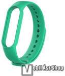 Okosóra szíj - VILÁGOSZÖLD - szilikon, 260mm hosszú, 135mm-től 235mm-es méretű csuklóig ajánlott - Xiaomi Mi Band 5 / Mi Band 6 / Mi Band 7 / Amazfit Band 5