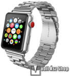  Okosóra szíj - rozsdamentes acél, csatos - EZÜST - APPLE Watch Series 1/2/3 42mm / 4/5/6/SE 44mm / 7/8/9 45mm / Ultra / Ultra 2 49mm