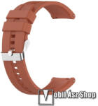  Okosóra szíj - környezetbarát szilikon - SÖTÉT NARANCSSÁRGA - 120mm+90mm hosszú, 22mm széles - SAMSUNG Galaxy Watch 46mm / Watch GT2 46mm / Watch GT 2e / Galaxy Watch3 45mm / Honor MagicWatch 2 46mm