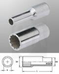 Genius Tools Dugókulcs - crowafej 1/2", 12 szög hosszú 19 mm Genius ( 437819 )