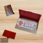 Love & Lights Piros alumínium névjegykártyatartó