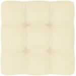 vidaXL Pernă de paleți, crem, 50x50x10 cm, material textil (314369)