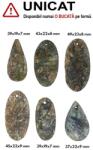  Pandantiv Labradorit Druzy Oval - Picatura - cu Gaura - 37-49 x 19-23 x 7-9 mm