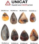  Cabochon Agata Montana de Forma Picatura - 29-57 x 21-34 x 6-8 mm