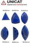  Cabochon Lapis Lazuli de Forma Ovala Picatura Triunghi Fatetate - 24-46 x 16-25 x 4-6 mm