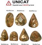  Cabochon Riolit de Forma Picatura - Ovala - 34-57 x 28-45 x 5-6 mm