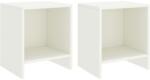 vidaXL Noptiere, 2 buc. , alb, 35 x 30 x 40 cm, lemn masiv de pin (322240)