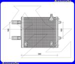 Seat AROSA 2000.09-2004.06 /6H/ Klímahűtő "1, 4 Tdi" (390x369x21) P9525K8C2