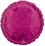 W&O Rózsaszín flitter mintás fólia lufi 43 cm DPA4219801