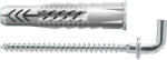 Fischer Univerzális dübel UX WH 6 x 35 - peremmel és derékszög kampóval, 25 db/csomag (94408) - praktikuskft