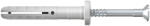 Fischer N 5 x 50/25 F beütődübel lapos fejjel, előszerelt szegcsavarral, 100 db/csomag (513738)