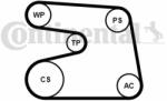 Continental Ctam Set curea transmisie cu caneluri CONTINENTAL CTAM 6PK1873K4 (6PK1873K4) - automobilus