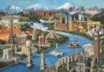 Anatolian - Puzzle Obiective turistice populare - 2 000 piese Puzzle