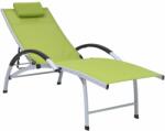 vidaXL Șezlong, verde, aluminiu și textilenă (310504)