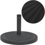 vidaXL Suport umbrelă de soare, rășină, rotund, negru, 14 kg (43657) - vidaxl