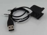 vhbw USB töltőkábel FitBit Alta HR Smartwatch 55cm fekete Reset-funkcióval