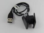 vhbw USB töltőkábel FitBit Charge 2 okosórához fekete (50cm)