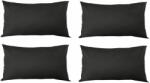 Palmonix Set 4 Perne decorative dreptunghiulare, 50x30 cm, pline cu Puf Mania Relax, culoare negru (per-dec-50x30-negrux4)