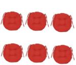 Palmonix Set Perne decorative rotunde, pentru scaun de bucatarie sau terasa, diametrul 35cm, culoare rosu, 6 buc/set (per-rot-rosux6)