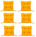 Palmonix Set Perne decorative pentru scaun de bucatarie sau terasa, dimensiuni 40x40cm, culoare Galben, 6 bucati/set (per-galbenx6)