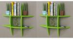 vidaXL Rafturi de perete, 2 buc. , verde (275995) Raft