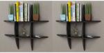vidaXL Rafturi de perete, 2 buc. , negru (275993) Raft