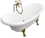 Besco Cada freestanding retro Besco Amelia 190x77, picioare gold (AML19077WBR) (AML19077WBR)