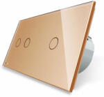 LIVOLO Intrerupator tactil dublu+simplu Livolo, wireless (VL-FC2R/FC1R-13)