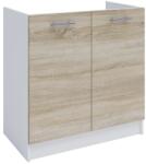 TEMPO KONDELA alsószekrény, tölgy sonoma/fehér, FABIANA S - 80ZL