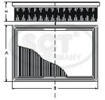 PURFLUX Sb2208purflux Levegőszűrő