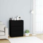 vidaXL Servantă, negru, 60 x 35 x 76 cm, lemn prelucrat (801383) Comoda