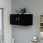 vidaXL Dulap montat pe perete, negru, 80x39x40 cm, PAL (802796) Raft