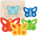 Goki Puzzle stratificat Fluturasi colorati (GOKI57486) - piciulica Puzzle