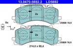 ATE set placute frana, frana disc ATE Ceramic 13.0470-5692.2 (13.0470-5692.2)