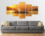  Balatoni Csobbanás 5 Részes Vászonkép 125cm X 70cm (453)
