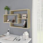 vidaXL Rafturi de perete, stejar sonoma, 104x20x58, 5 cm, PAL (800327) Raft