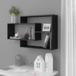 vidaXL Rafturi de perete, negru extralucios, 104x20x58, 5 cm, PAL (800331) Raft