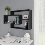 vidaXL Rafturi de perete, negru, 104x20x58, 5 cm, PAL (800325) Raft
