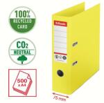 ESSELTE Iratrendező, 75 mm, A4, Co2-semleges, élvédő sínnel, ESSELTE "No. 1", sárga (E627566) - webpapir