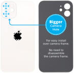 Apple iPhone 12 - Hátsó Ház Üveg Nagyobb Kamera Nyílással (White), White