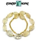  Colier din Citrin Neregulat Fatetat - Limonit Rotund - Accesorii Argint 925 - concepttropic - 325,00 RON